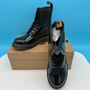Dr. Martens Women's 1460 Patent Lamper‎ Leather Lace Up Boots, Size 7, Black